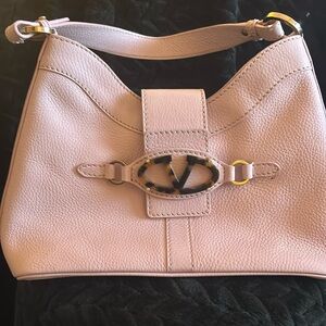 VALENTINO GARAVANI beautiful baby pink pebbled leather bag